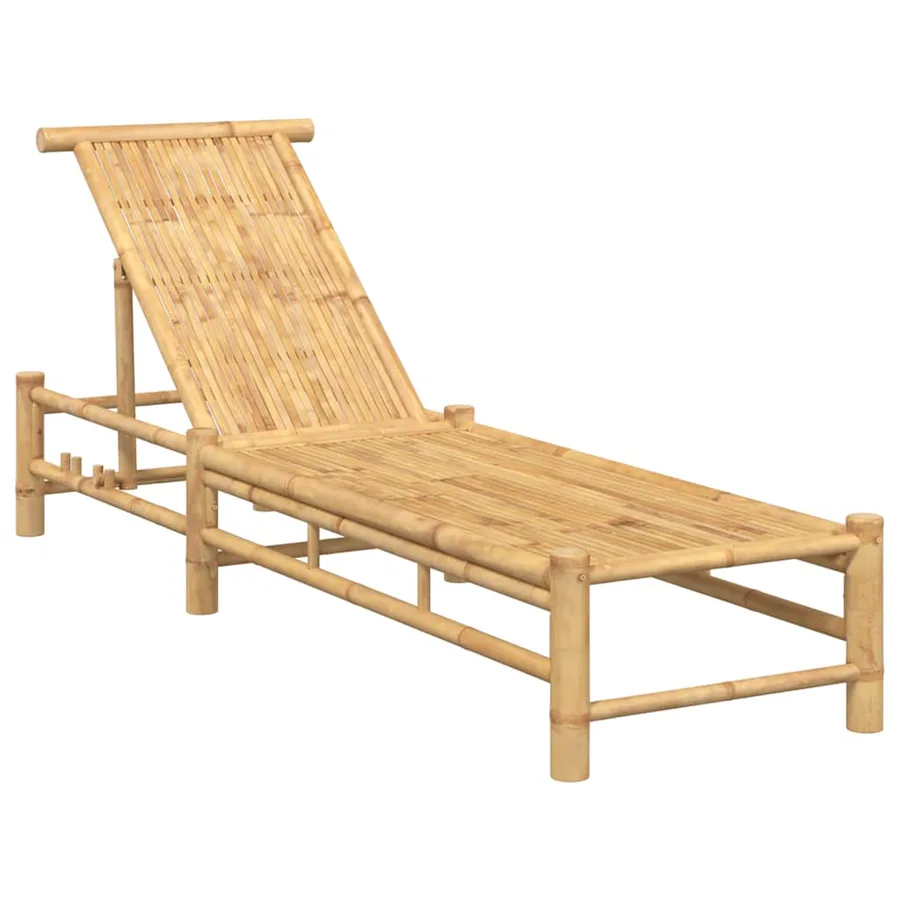 Chaise longue 55x199x30 cm bambou - 2