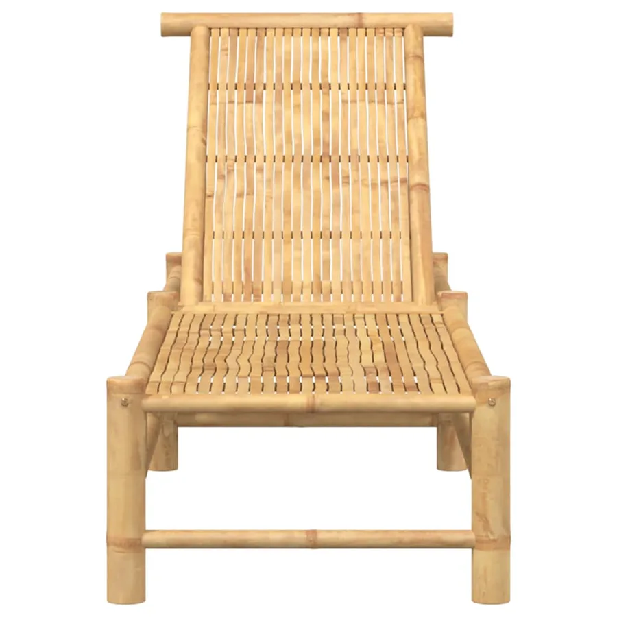 Chaise longue 55x199x30 cm bambou - 4