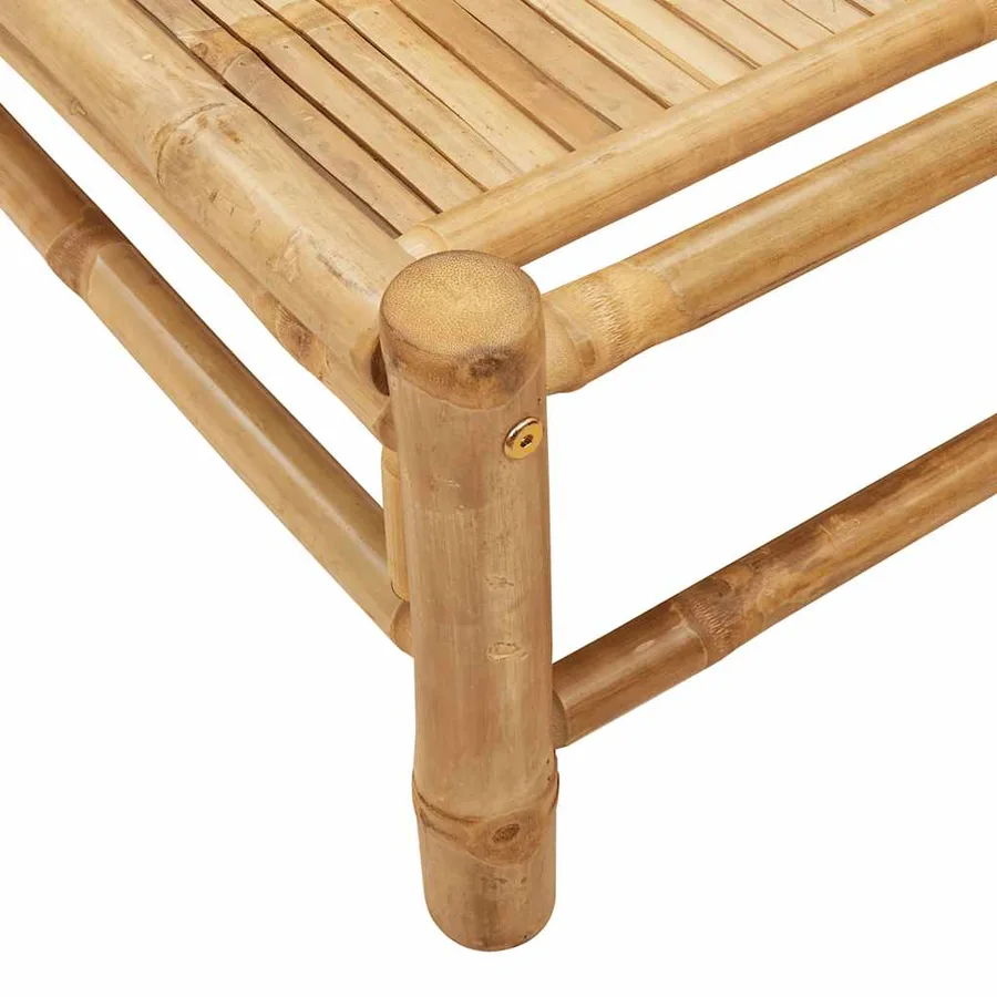 Chaise longue 55x199x30 cm bambou - 8