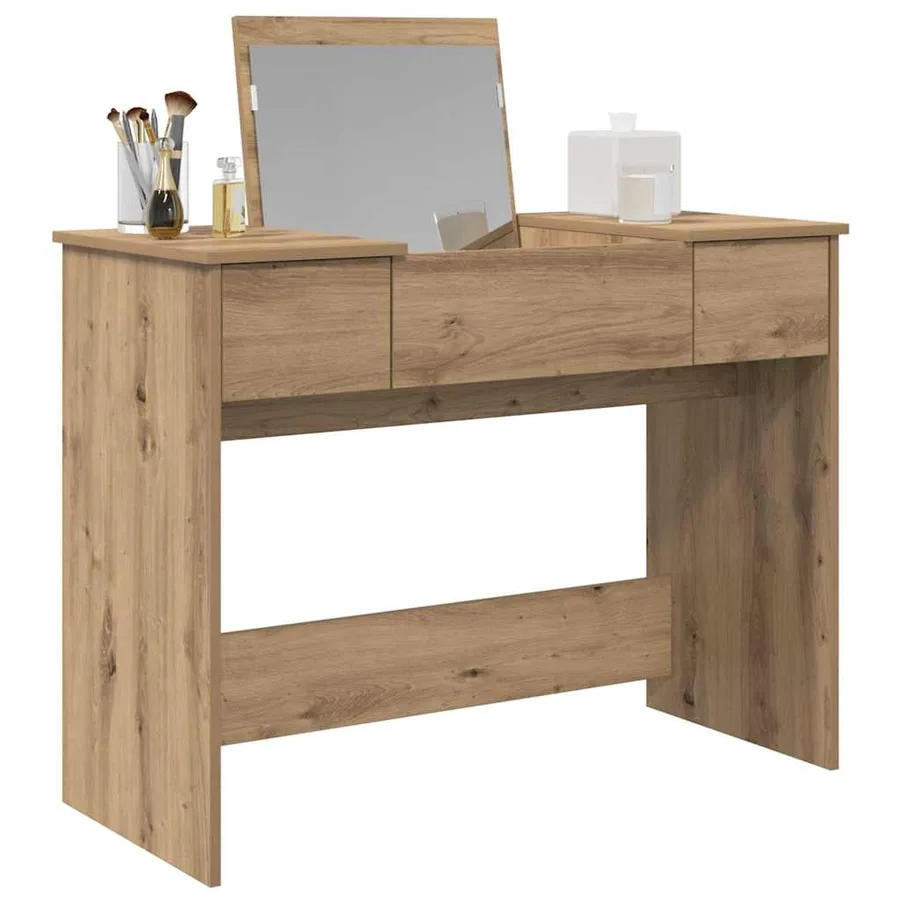 Table de cosmétiques Chêne artisanal 100 x 45 x 76 cm - 3
