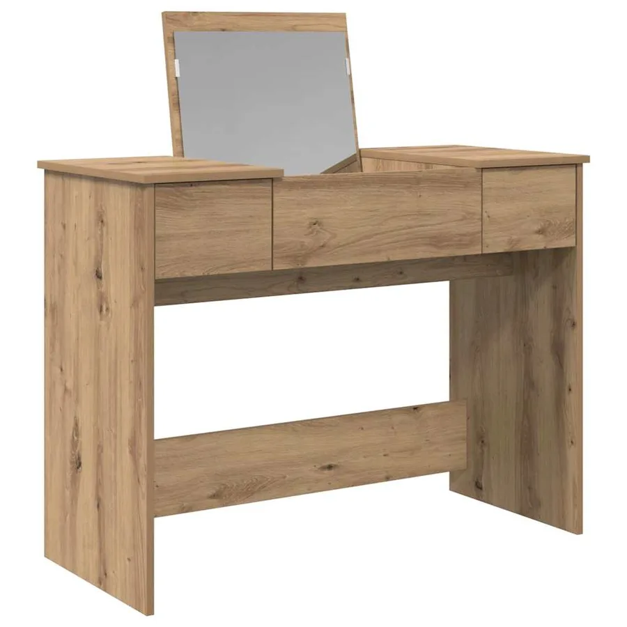 Table de cosmétiques Chêne artisanal 100 x 45 x 76 cm - 5