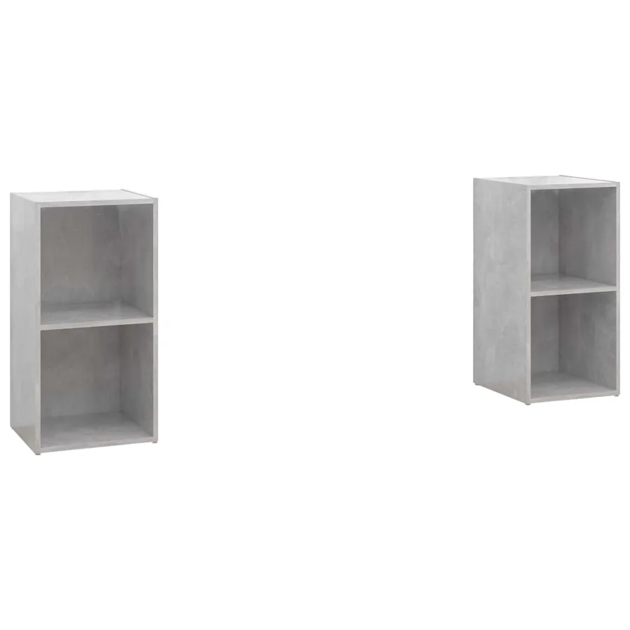 Meubles TV 2 pcs Gris béton 72x35x36,5 cm Bois d'ingénierie - 2