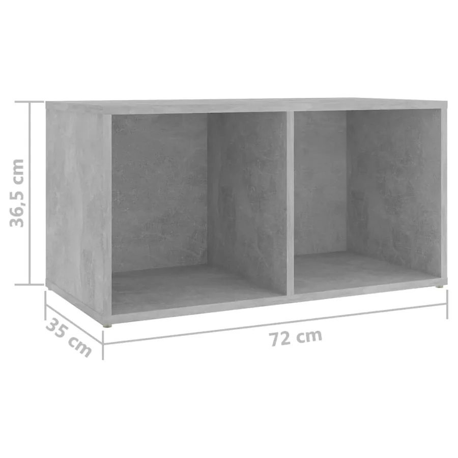 Meubles TV 2 pcs Gris béton 72x35x36,5 cm Bois d'ingénierie - 9