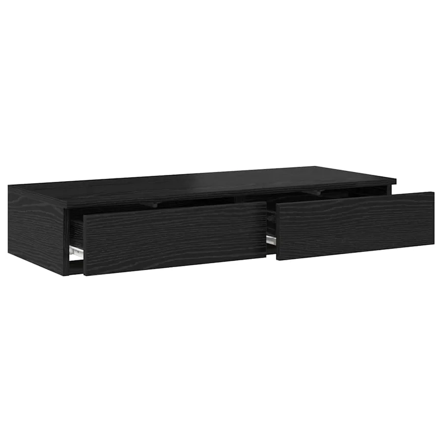 Tiroirs de lit Chêne noir 75 x 36,5 x 16,5 cm Bois d'ingénierie - 5