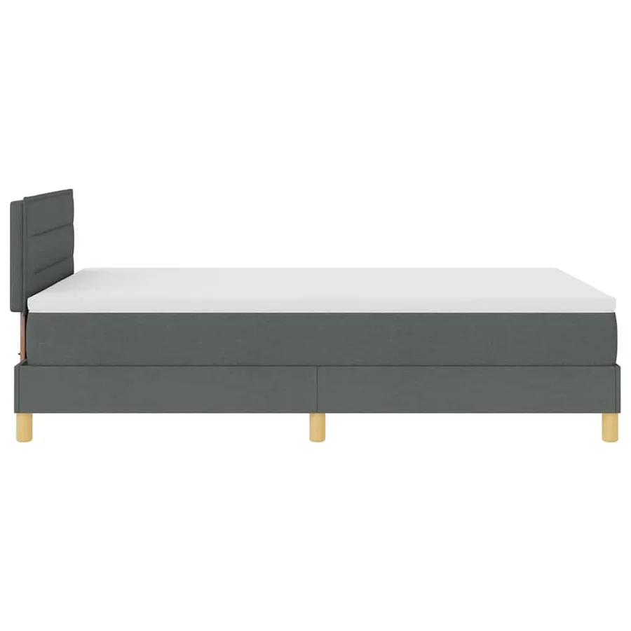 Lit à ressort LED avec bandes LED Gris foncé 120 x 200 cm tissu - 9