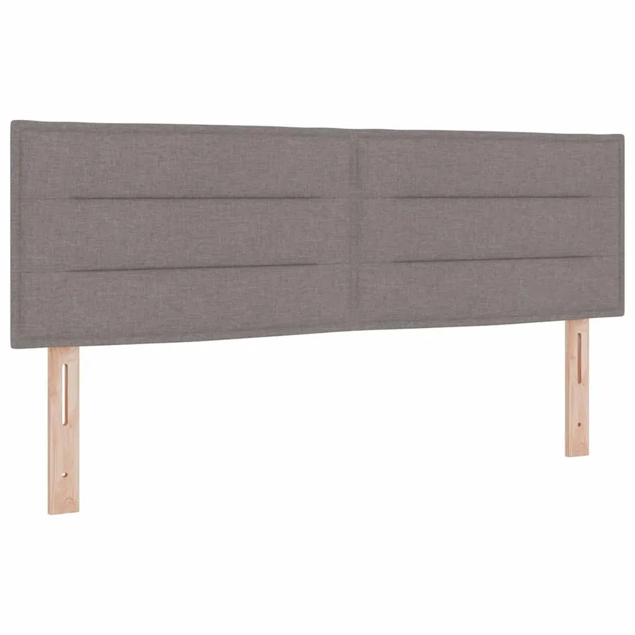Lit à ressorts avec matelas Taupe 200 x 160 cm tissu - 4