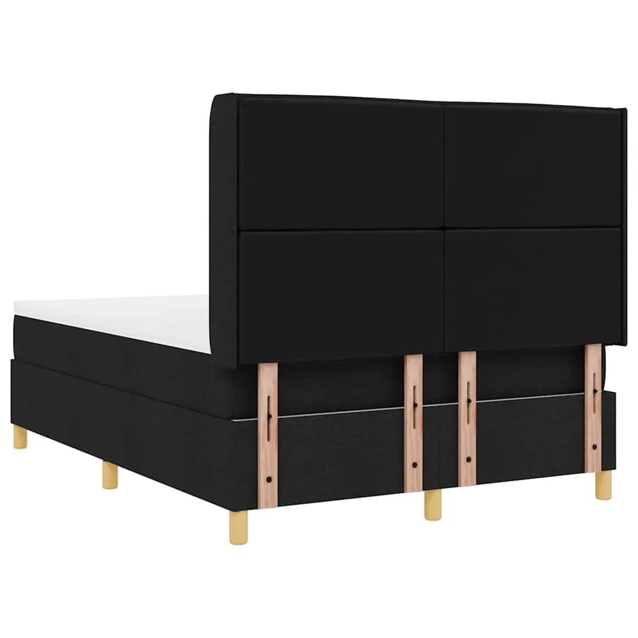 Lit à ressorts avec bandes LED Noir 140 x 190 cm tissu - 8