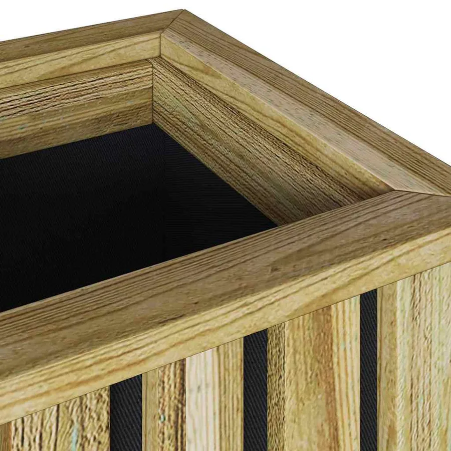 Caisses de plantation Marron 33 x 33 x 85 cm Pinède imprégnée - 8