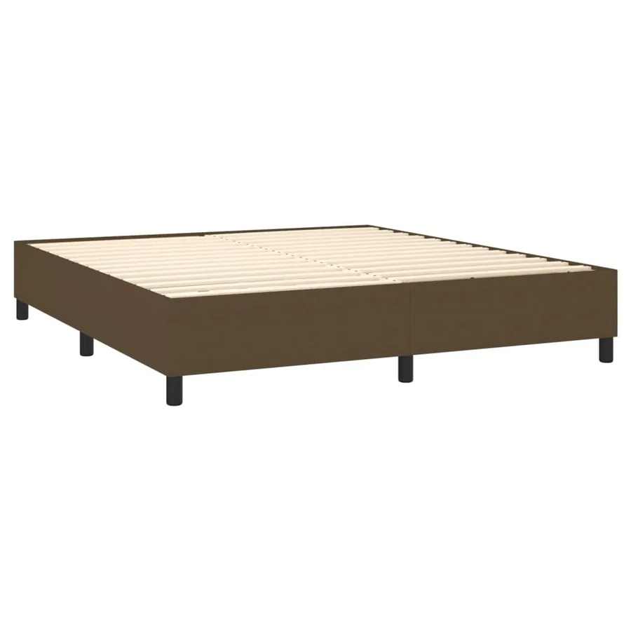 Sommier à lattes de lit avec matelas Marron foncé 160x200 cm - 4