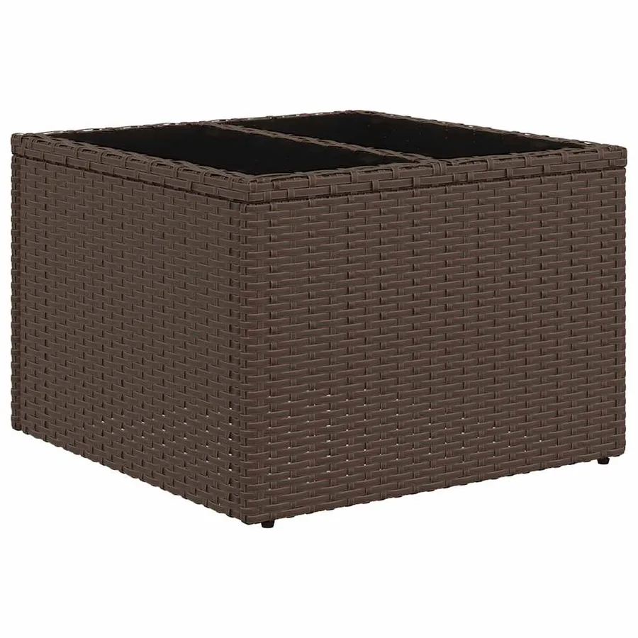 Ensemble de canapé de jardin 8 pcs avec coussins marron résine tressée - 4