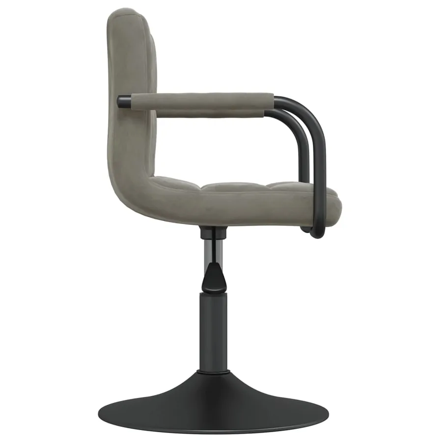 Chaise de salle à manger Gris clair Velours - 4