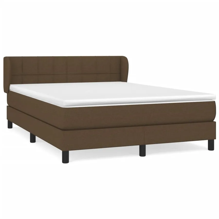 Sommier à lattes de lit avec matelas Marron foncé 140x200 cm - 2