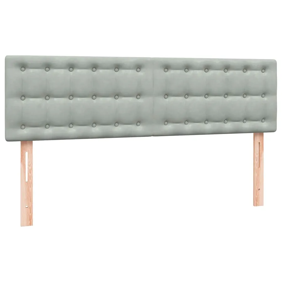 Sommier à lattes de lit et matelas gris clair 160x220cm velours - 6