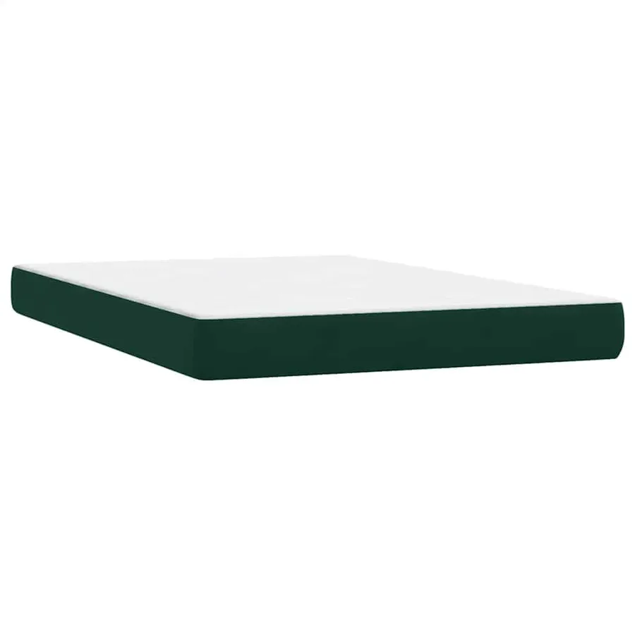 Sommier à lattes de lit et matelas vert foncé 160x220cm velours - 7