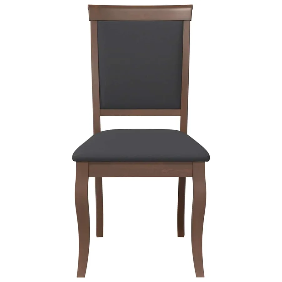 Chaises à manger coussins 2 pcs marron bois massif caoutchouc - 5