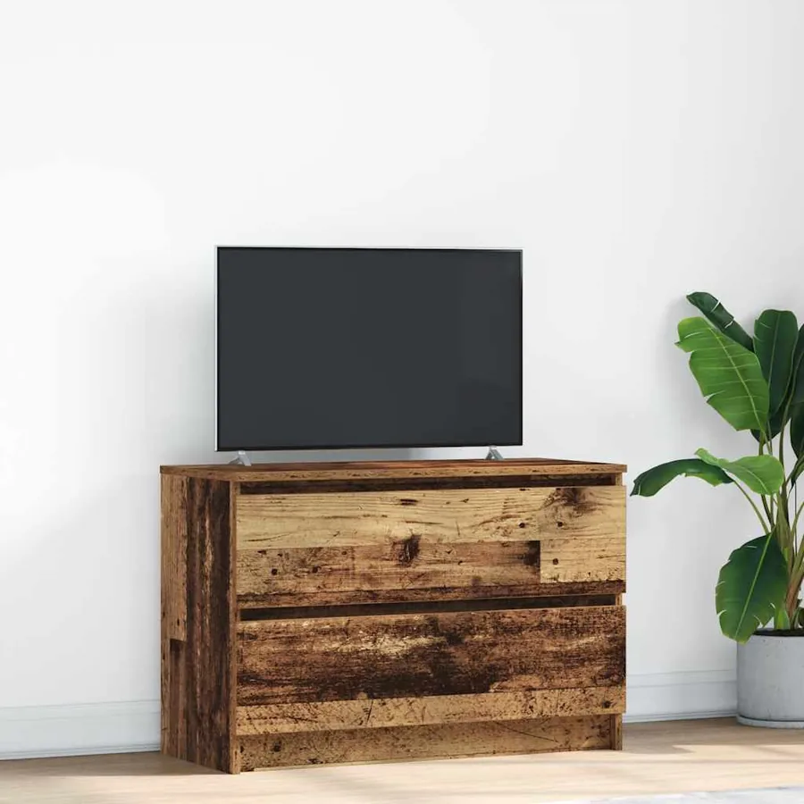 Meuble TV vieux bois 80x35x54 cm bois d'ingénierie