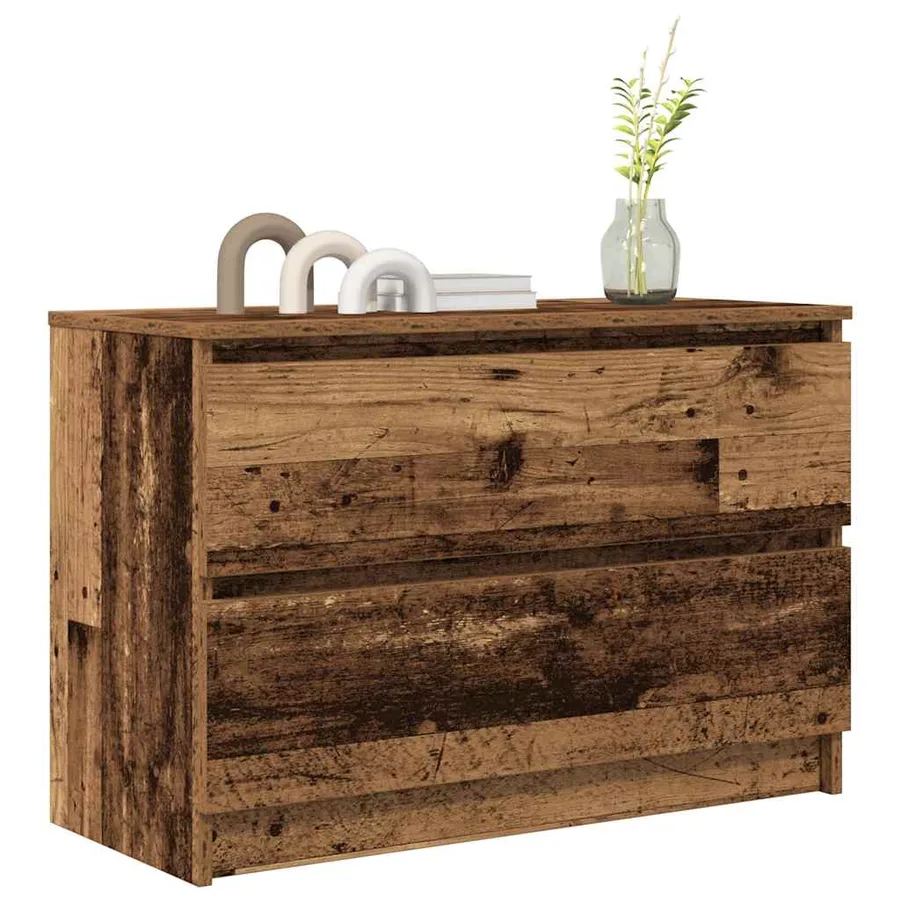Meuble TV vieux bois 80x35x54 cm bois d'ingénierie - 4