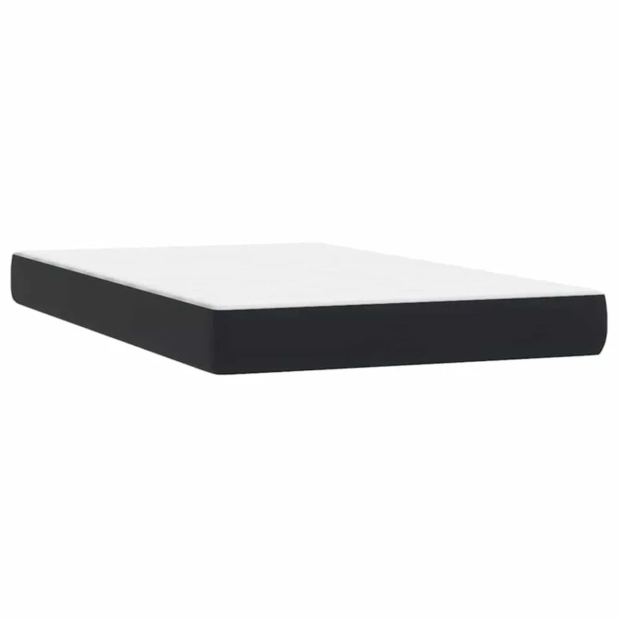 Sommier à lattes de lit avec matelas noir 120x220 cm velours - 7