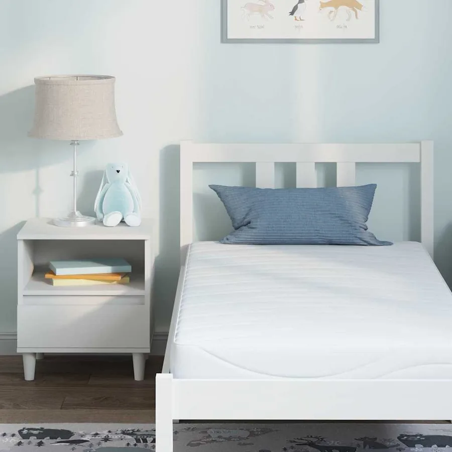 Matelas Blanc 80 x 160 cm Tissu jacquard - 7