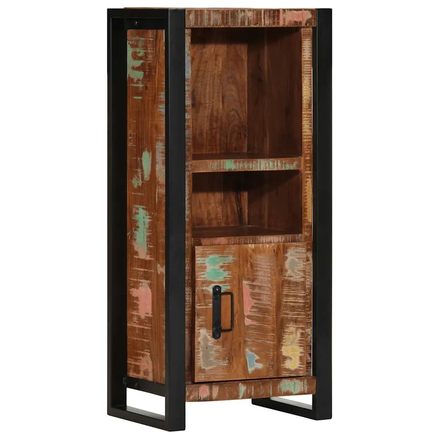 Armoire de salle de bain 40x30x90 cm bois massif récupération - 14