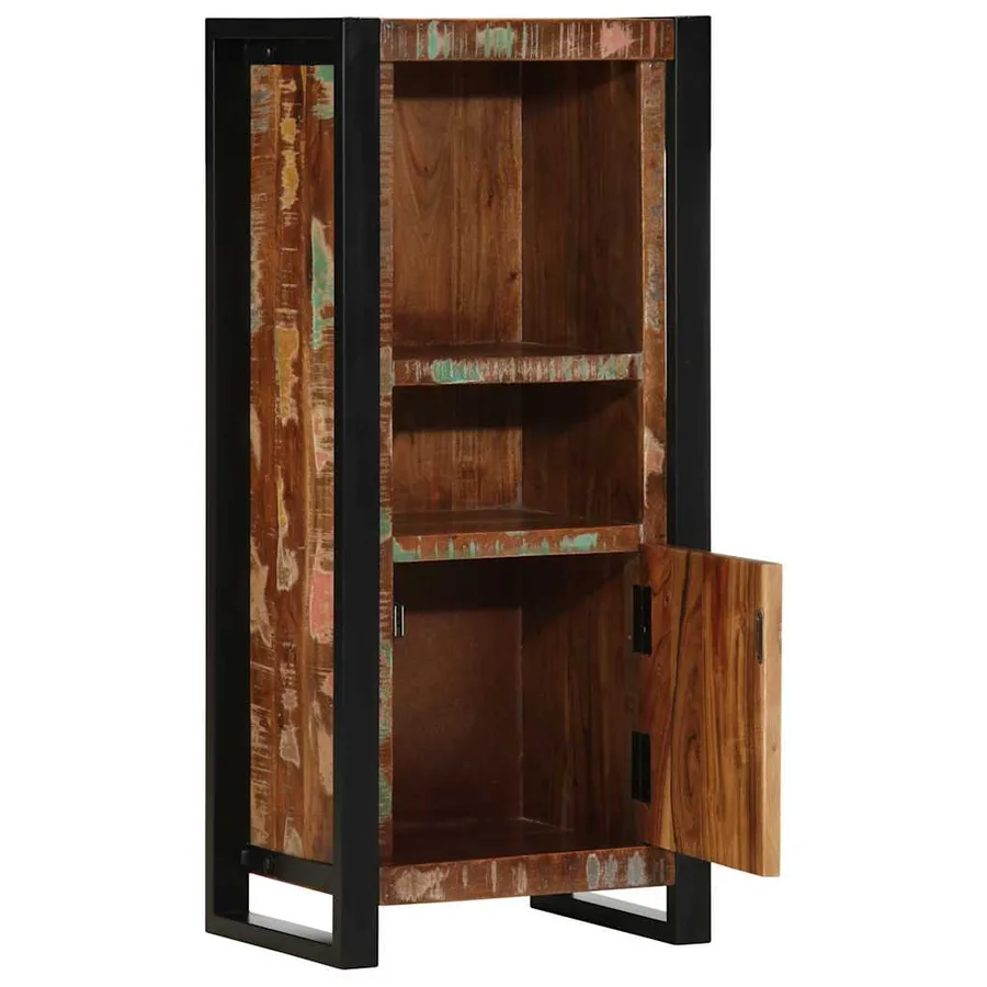 Armoire de salle de bain 40x30x90 cm bois massif récupération - 2