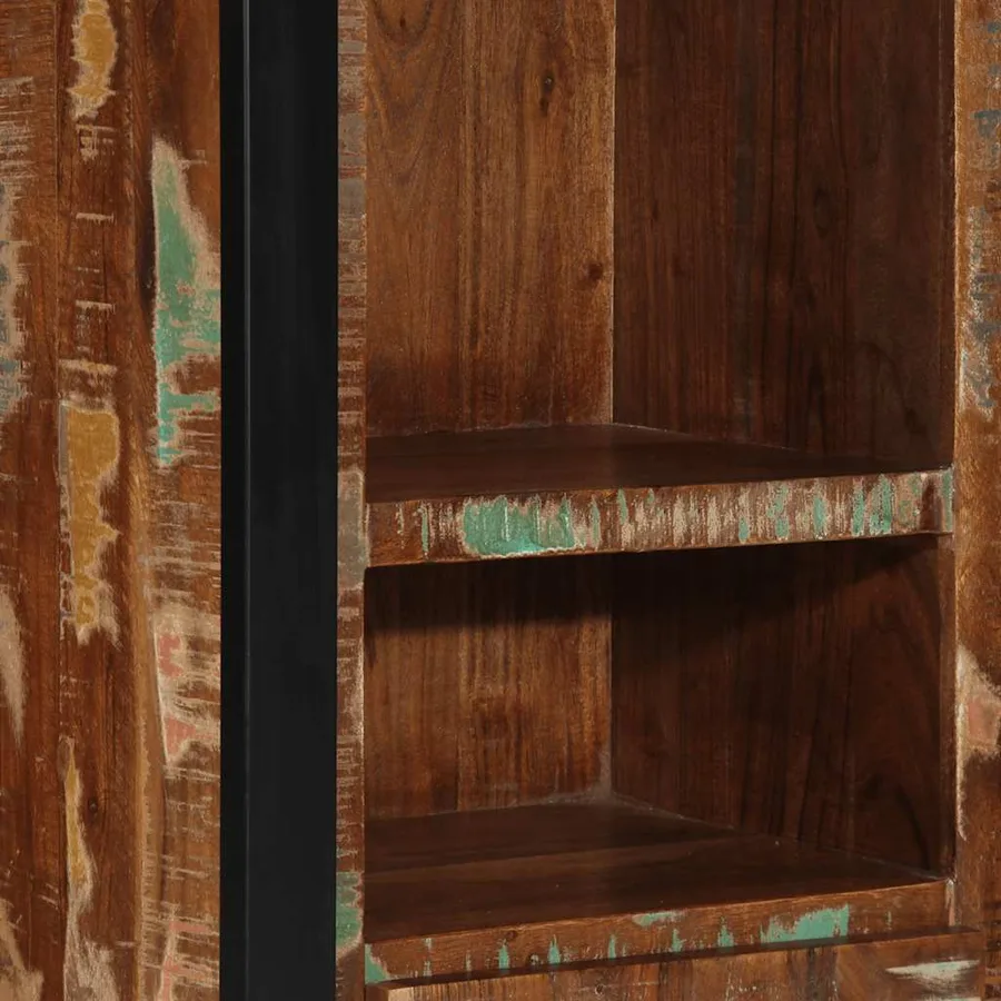 Armoire de salle de bain 40x30x90 cm bois massif récupération - 7