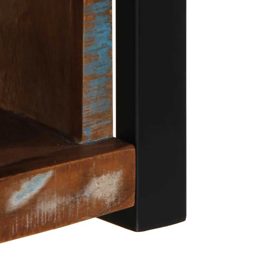 Meuble TV 80x30x35 cm bois massif de récupération - 8