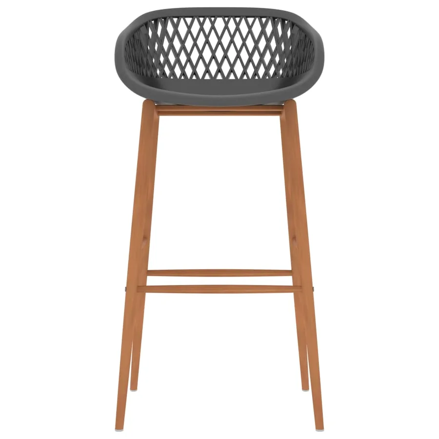 Chaises de bar lot de 2 gris - 3