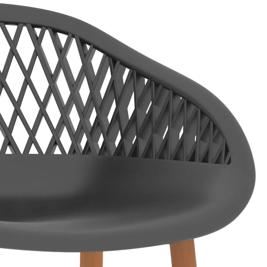 Chaises de bar lot de 2 gris - 6