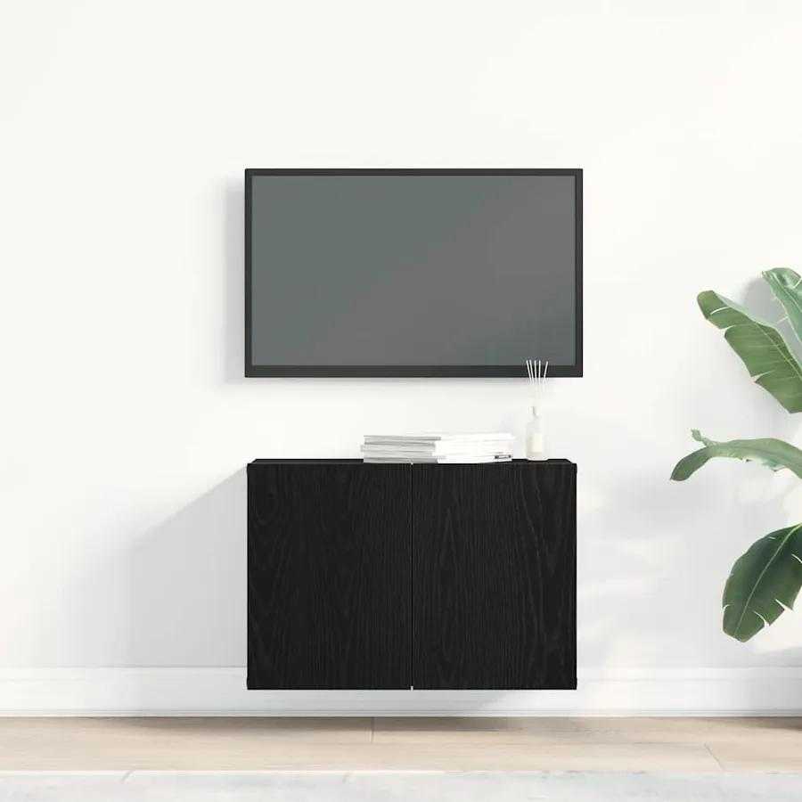 Meuble TV Chêne noir 60x30x41 cm Bois d'ingénierie - 3