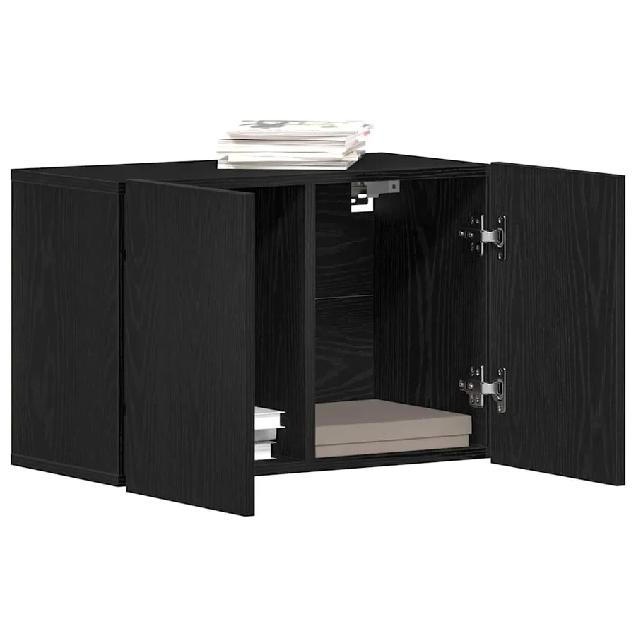 Meuble TV Chêne noir 60x30x41 cm Bois d'ingénierie - 4