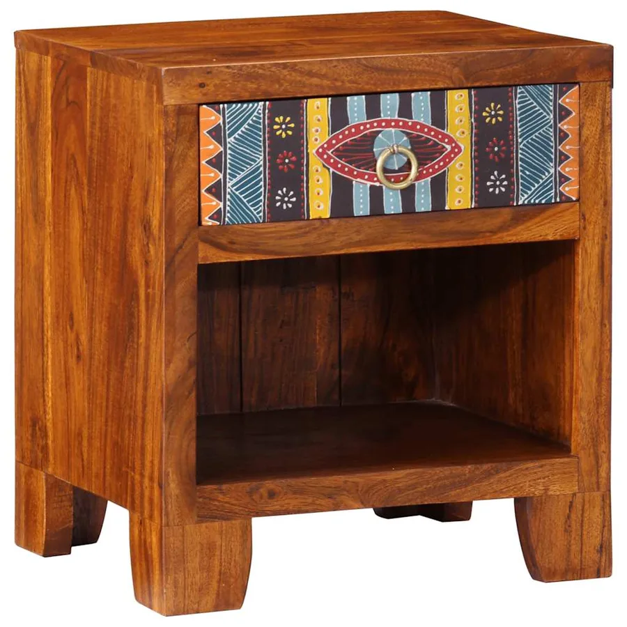 Table de chevet 2 pcs 40x35x45 cm bois d'acacia massif - 10