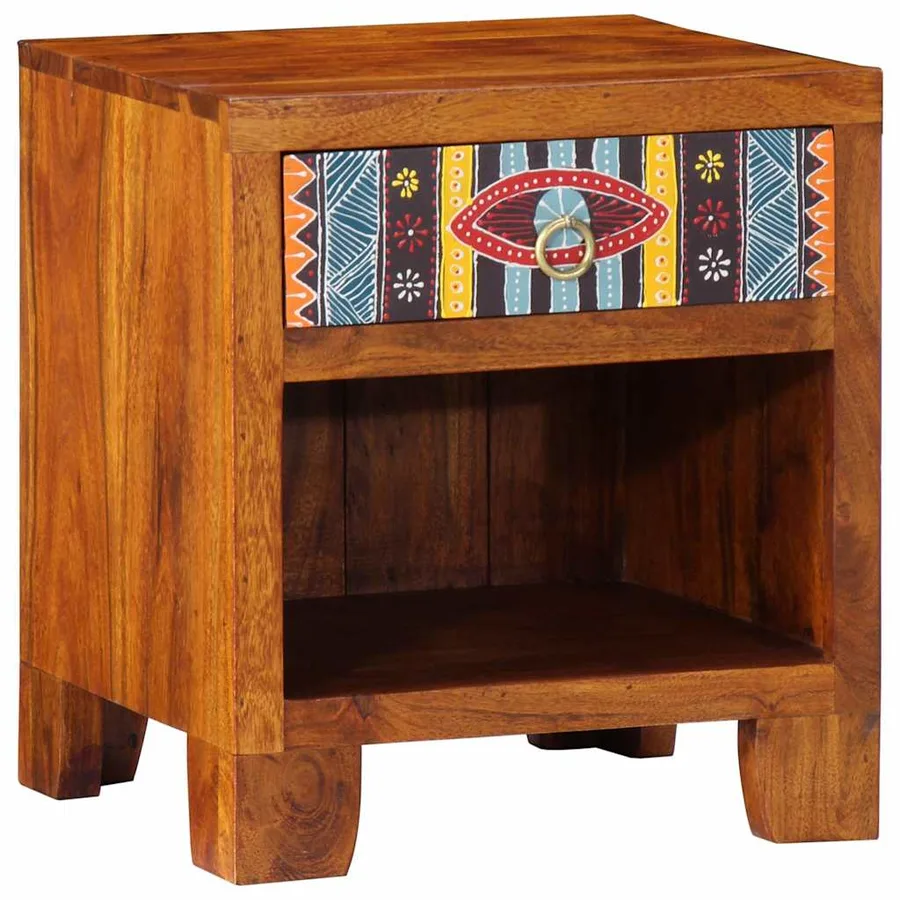 Table de chevet 2 pcs 40x35x45 cm bois d'acacia massif - 11