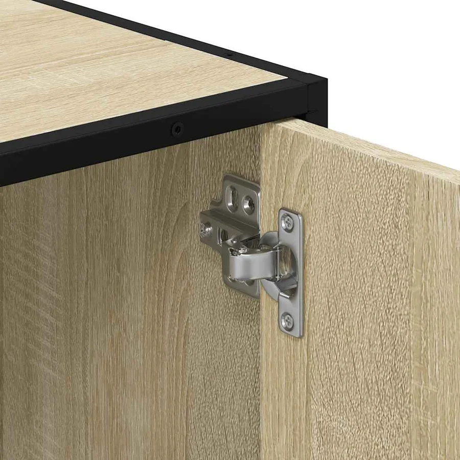 Armoire lavabo de salle de bain chêne sonoma bois d'ingénierie - 10