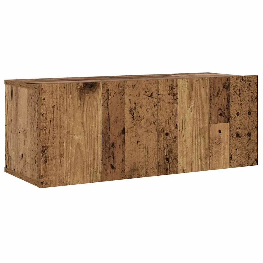 Meubles TV muraux 6 pcs vieux bois bois d'ingénierie - 4