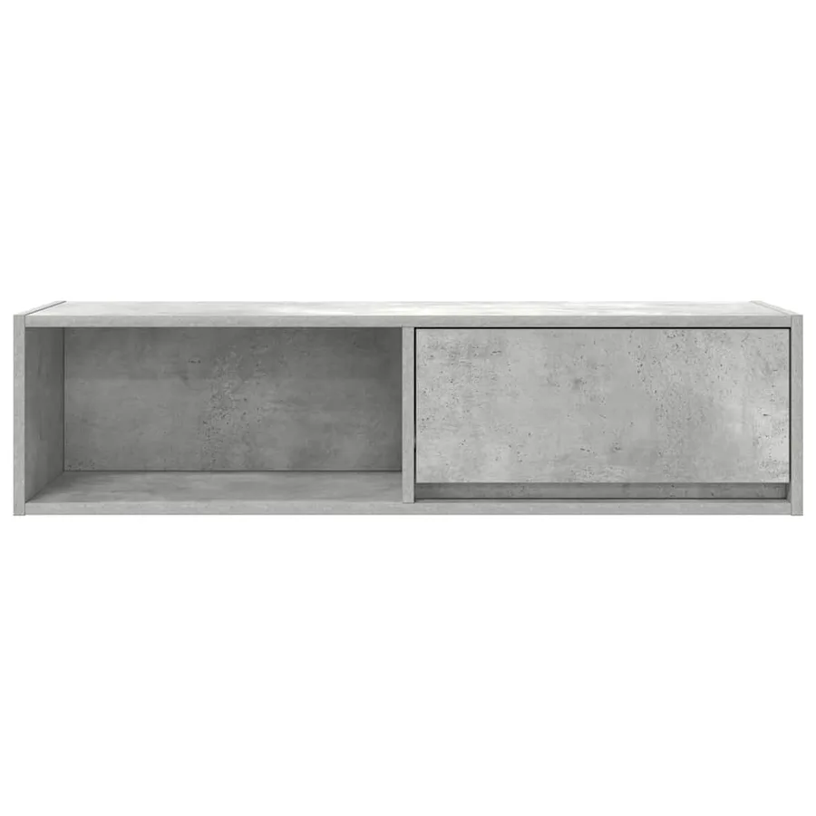 Meuble TV gris béton 100x31x25,5 cm bois d'ingénierie - 6