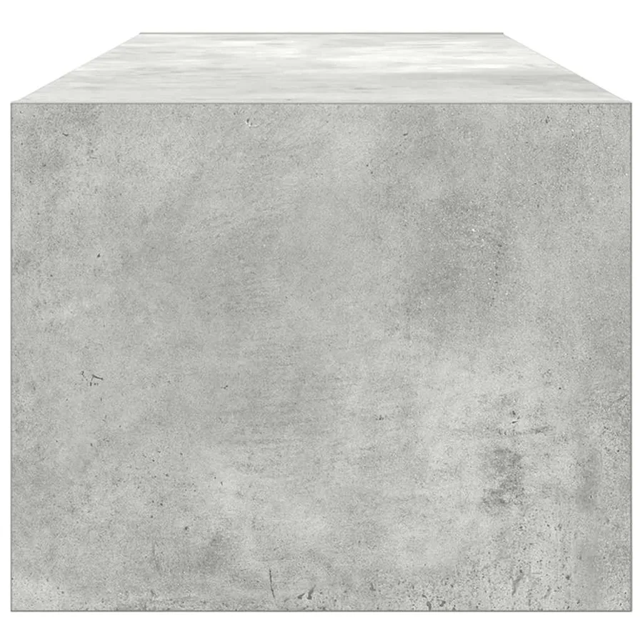 Meuble TV gris béton 100x31x25,5 cm bois d'ingénierie - 7