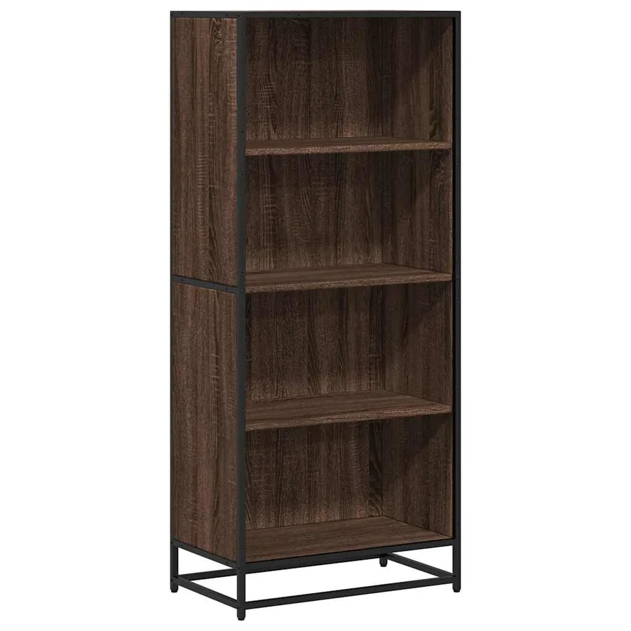 Bibliothèque chêne marron 60x35x139 cm bois d'ingénierie - 2