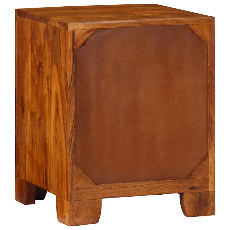 Table de chevet 35x35x45 cm bois d'acacia massif - 4