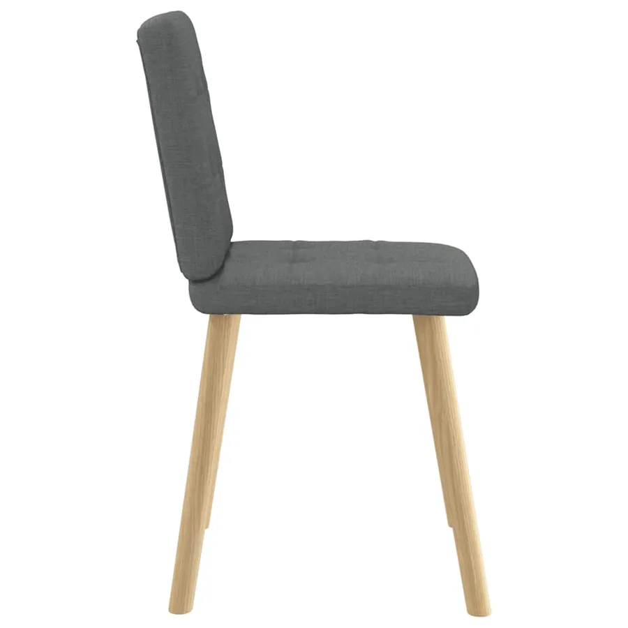 Chaises à manger lot de 6 gris foncé tissu - 5