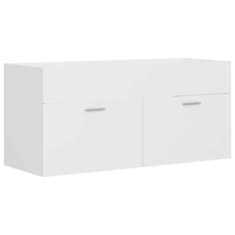 Ensemble de meubles de salle de bain Blanc Aggloméré - 8