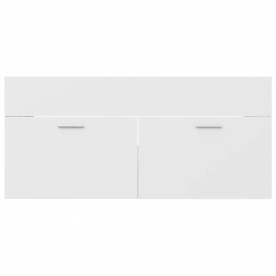 Ensemble de meubles de salle de bain Blanc Aggloméré - 9