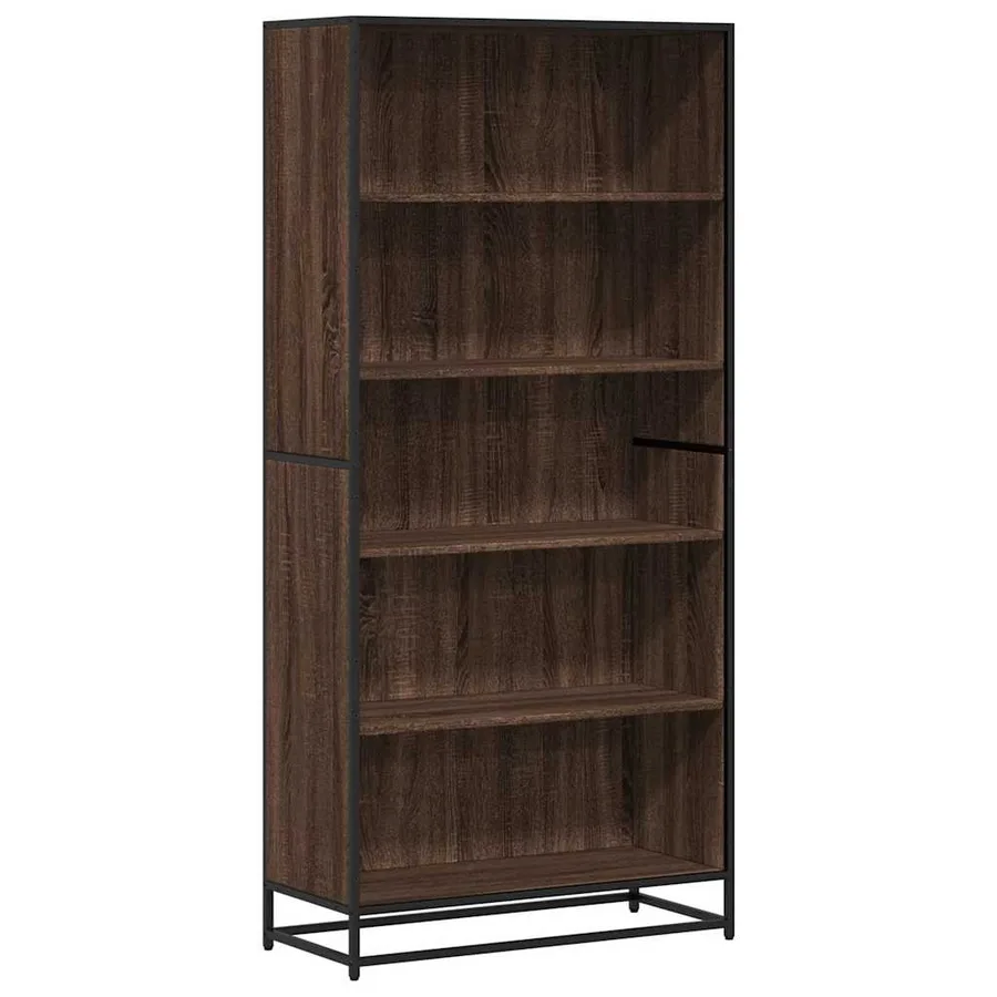Bibliothèque chêne marron 80,5x35x170,5 cm bois d'ingénierie - 2
