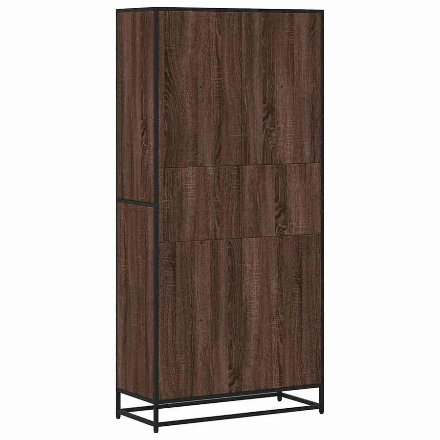 Bibliothèque chêne marron 80,5x35x170,5 cm bois d'ingénierie - 6