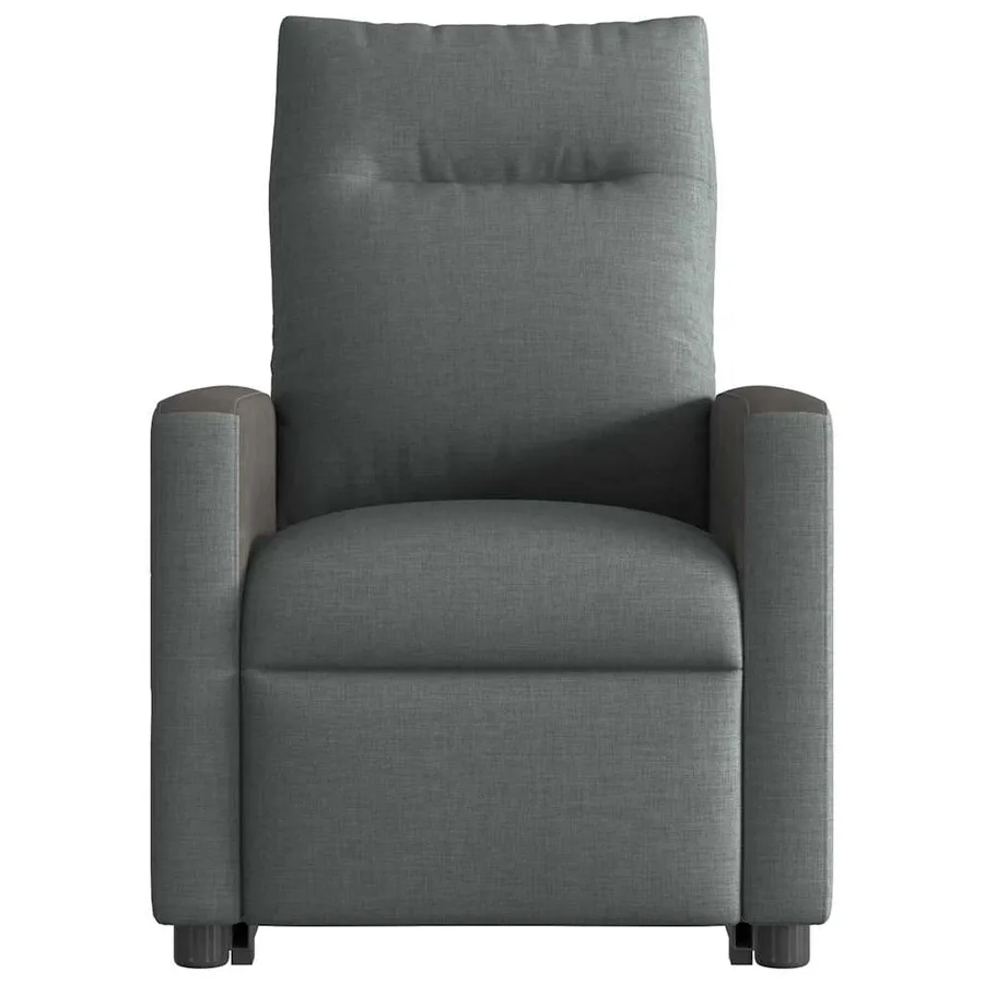 Fauteuil inclinable de massage électrique Gris foncé Tissu - 5