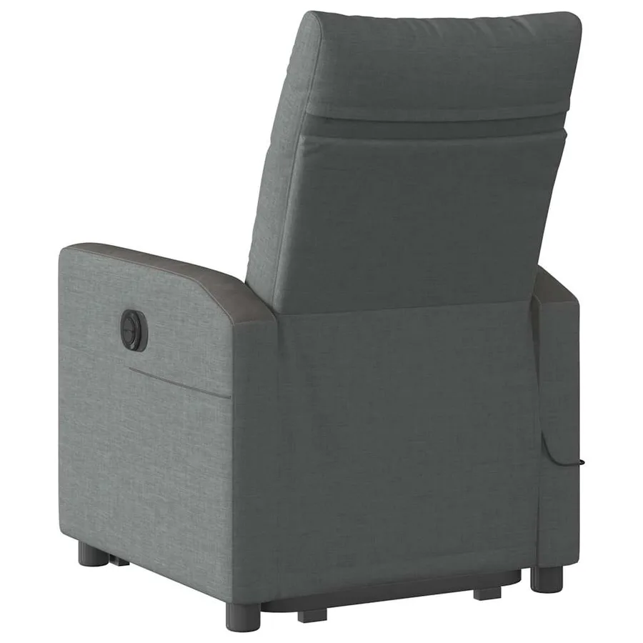 Fauteuil inclinable de massage électrique Gris foncé Tissu - 7