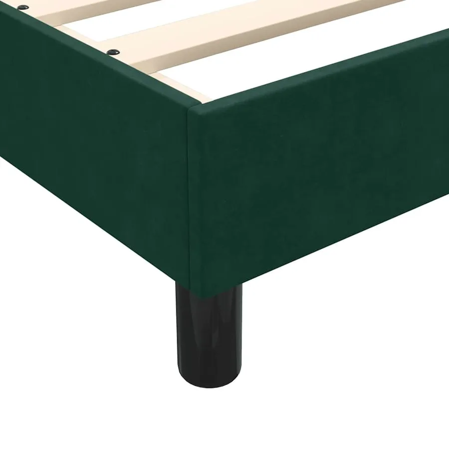 Sommier à lattes de lit et matelas vert foncé 180x210cm velours - 10