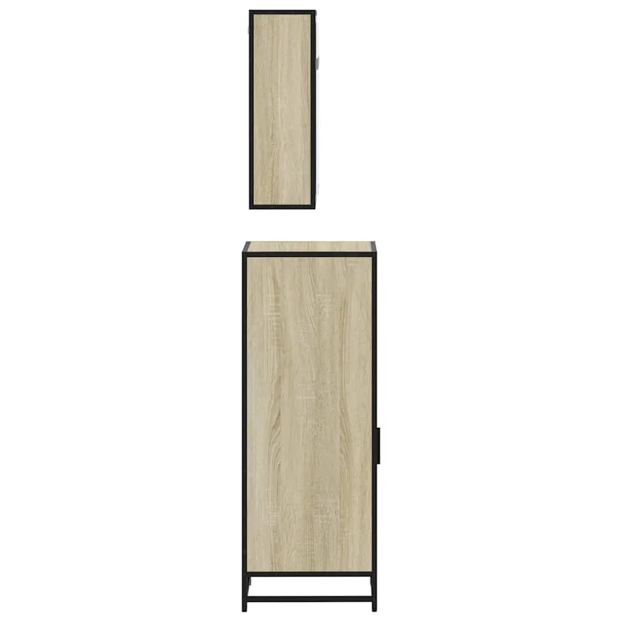 Ensemble de meubles de salle de bain 3 pcs chêne sonoma - 7