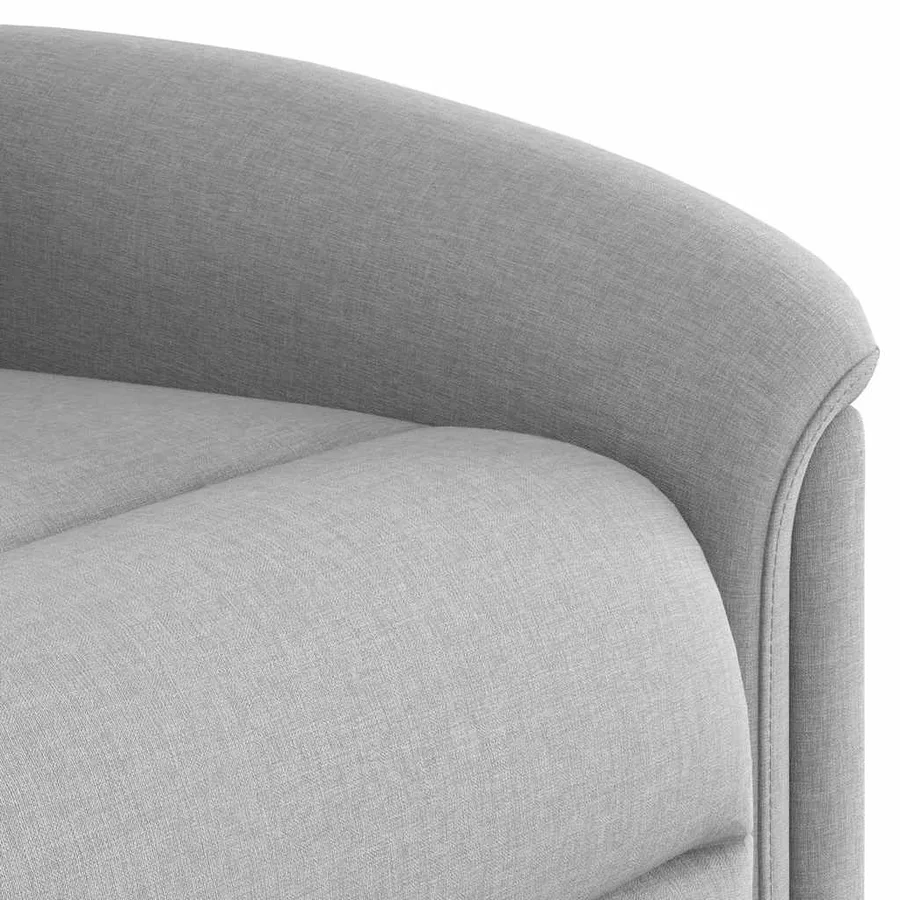 Fauteuil de massage inclinable gris nuage tissu - 12