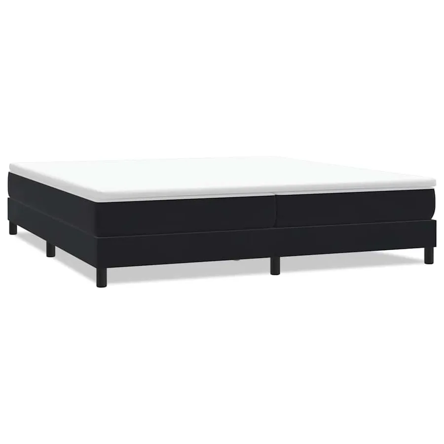 Sommier à lattes de lit sans matelas noir 200x210 cm velours - 2